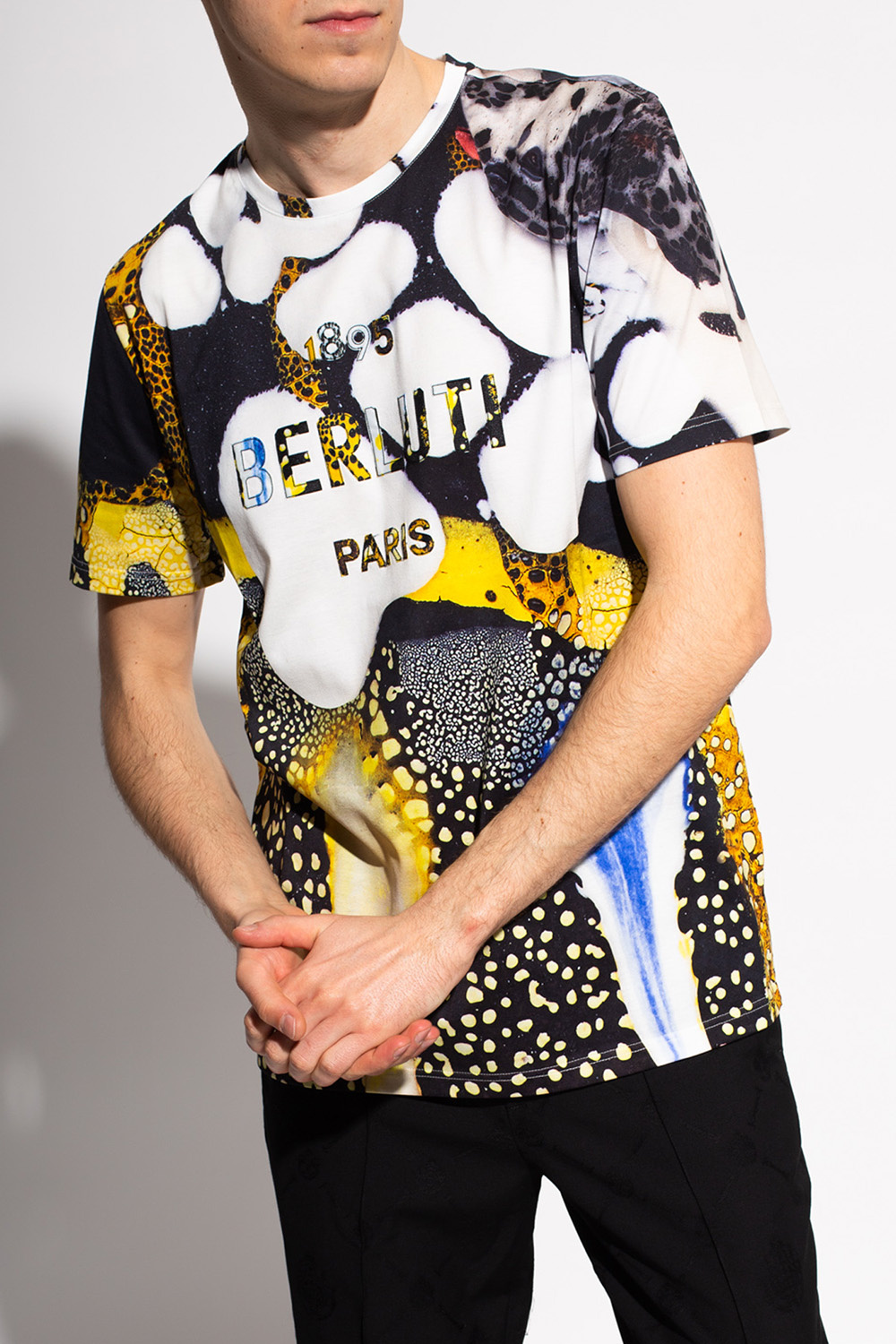 BERLUTI ベルルッティ x BRIAN ROCHEFORT ロゴT-シャツ Berluti x Brian Rochefort Berluti - logo-embroidered cotton